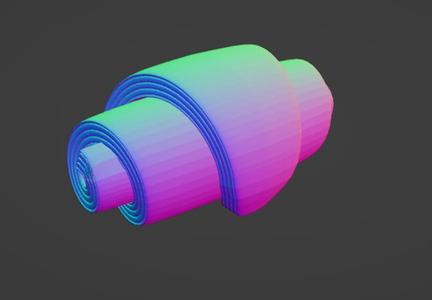 mini croissant keychain
