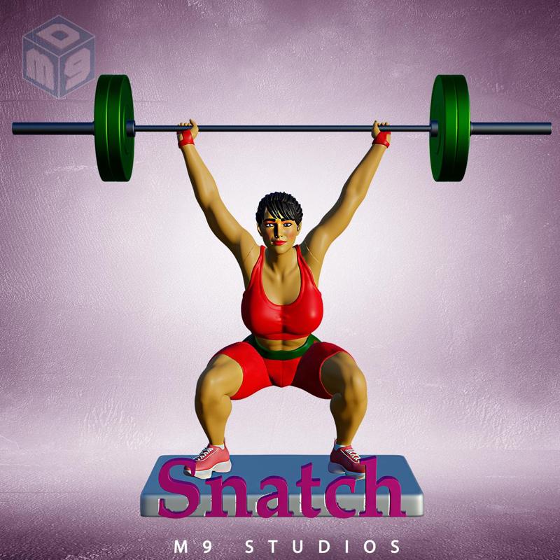 Crossfit female Snatch  with 2 heads - woman lifting weights - Mulher fazendo Snatch no crossfit - Powerlifting