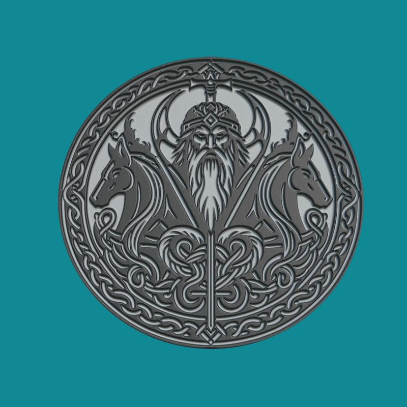 odin Print Model odin Medallion odin Wall Decor