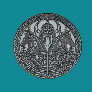 odin Print Model odin Medallion odin Wall Decor