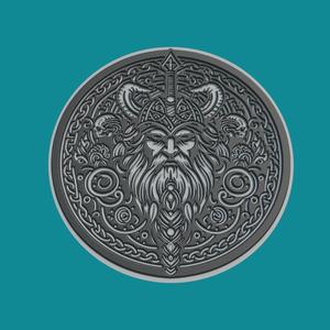Odin Print Model Odin Medallion Odin Wall Decor