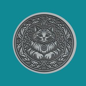 Cat Animal Medallion