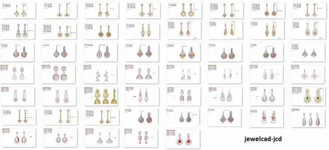50 Women Fancy Diamond Earrings jcd-Jewelcad