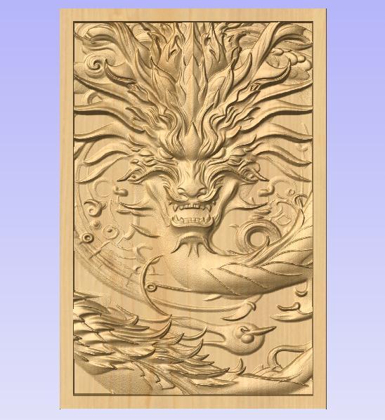 Dragon Head STL Relief – Majestic Asian Style CNC Carving Design