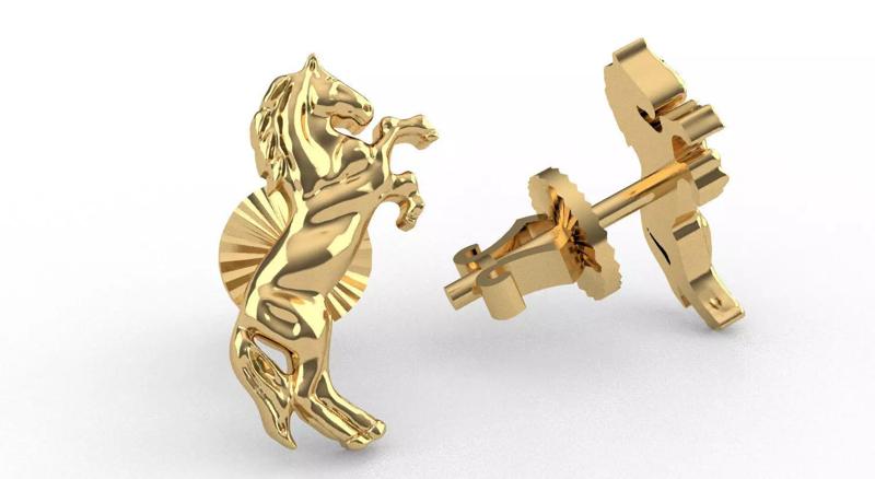 Horse earring jewelry