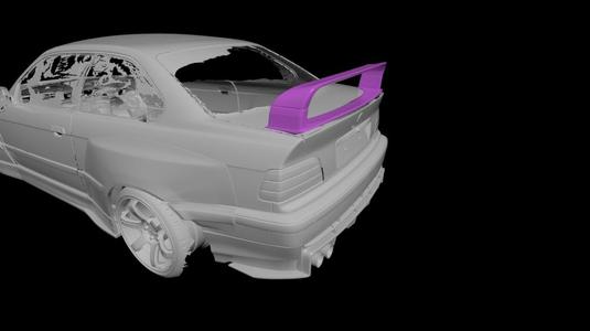 BMW E36 big wing spoiler 1/1