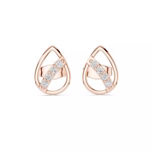Round Cut Diamond pear Shape Stud Earring 3DM STL Video
