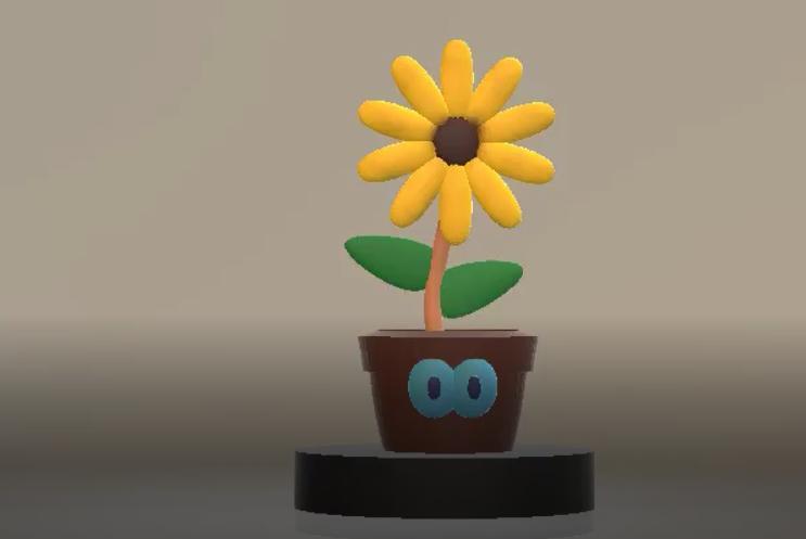 Cartoon sunflower  3d printable moderl