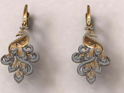 Phoenix earrings Firebird