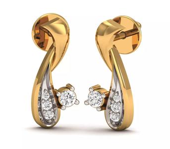 Solitaire Earrings 3DM STL OBJ FBX Render Details