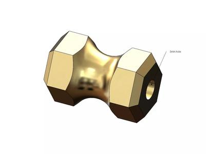 Nut spacer beads industrial barbell pendant bracele charm