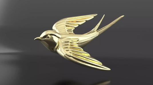 Flying Bird Pendant 3D Model