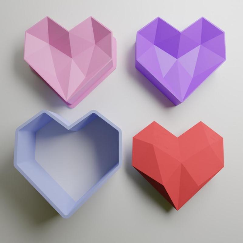 BATH BOMB HEART DIAMOND STYLE.