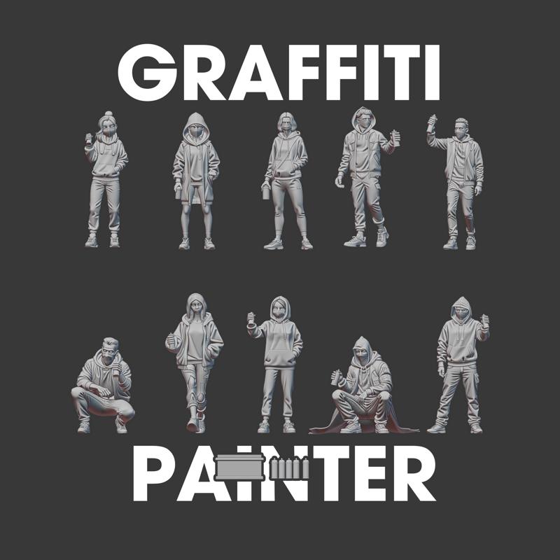 Graffiti Painter Figure