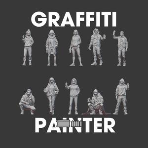 Graffiti Painter Figure