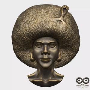 Afro Queen Relief  Symbol of Freedom and Power