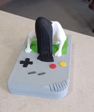 The Ring Samara Morgan Coming Out of Nintendo Gameboy