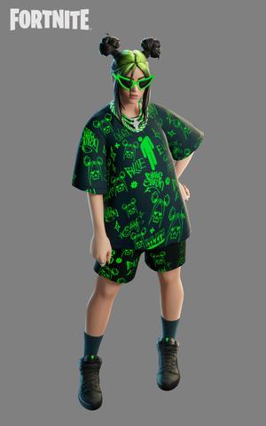 Green Billie Eilish Low Poly