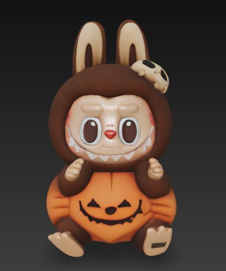 Labubu - Sitting Pumpkin