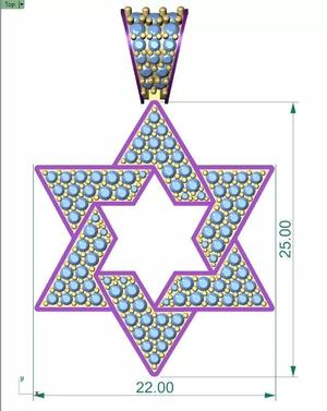 Latest Star Pendant with Bail