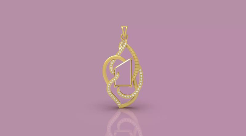 Fancy Gold Pendant - 0119