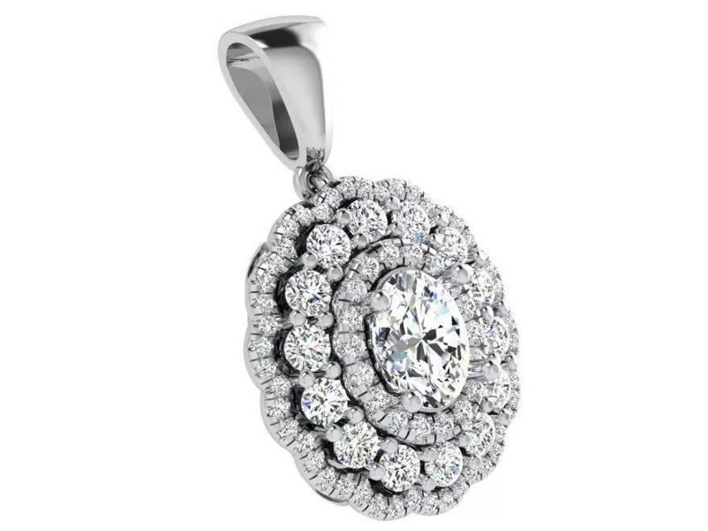 Oval Halo Pendant 4692