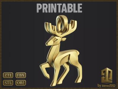 Minimalist Deer Pendant