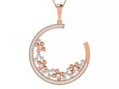 Flower High Jewelry Pendant Earrings Set 3dm stl obj mtl gltf