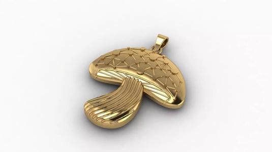 mushroom pendant print
