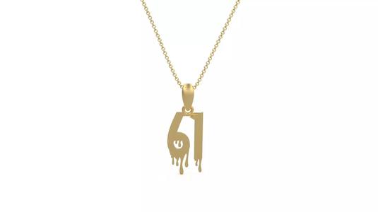 Model 1294 61 Bloody Terror Initial Number Pendant