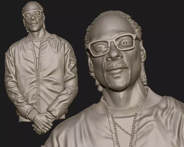 SNOOP DOG Bas-Relief 3D Model - For Printing 3D print model