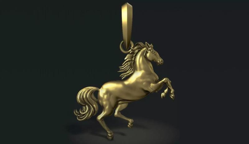 Horse Rearing Up Pendant
