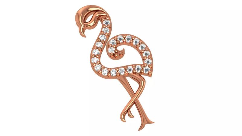 Flamingo Charm Pendant