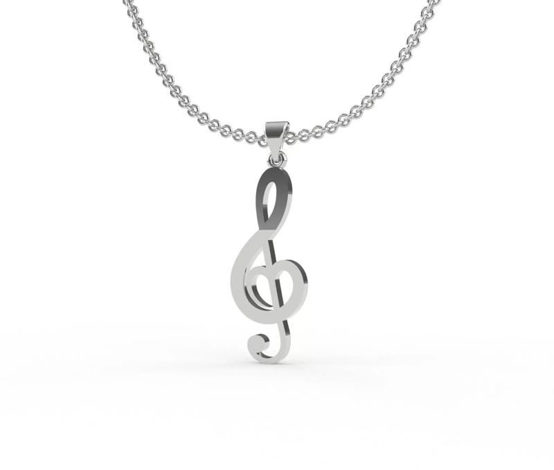 Treble Clef Pendant Music Note