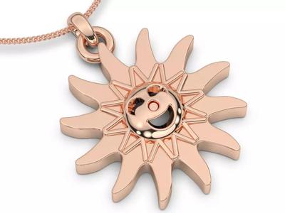 sun pendant star pendant gold silver print