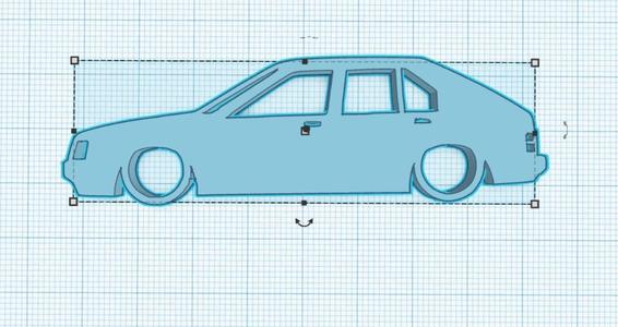 Datsun Cherry Nissan Pulsar N12 5-Door Silhouette Keyring