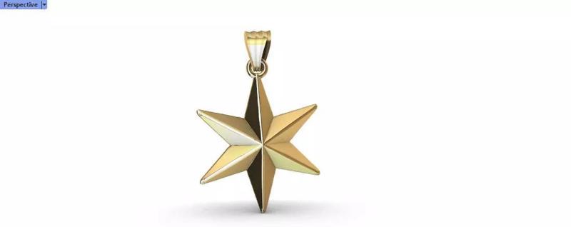 Stella Star 6 point star pendant necklace charm earrings jewelry