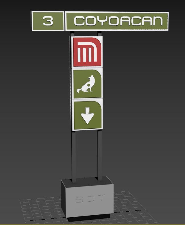 Coyoacan subway sign