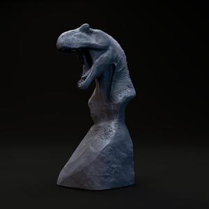 Acrocanthosaurus bust - pre supported