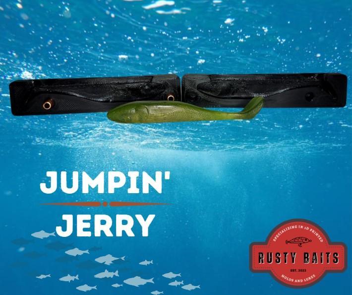 4 1/2 swimbait lure mold "JUMPIN JERRY"