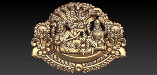 Vishnu Laxmi Ji Pendant