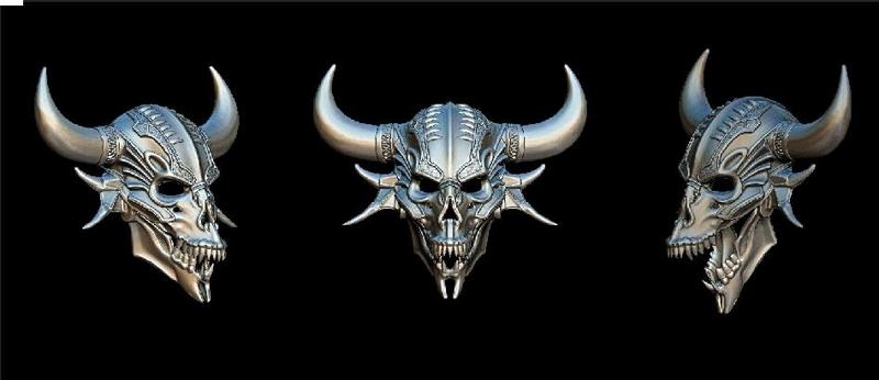 cosplay demon skull mask