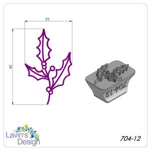 POLYMER CLAY STAMP / BIRTH FLOWER / DECEMBER / HOLLY / LED704-12