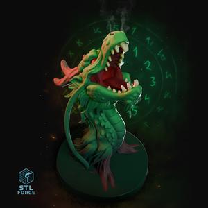 Deep Sea Serpent – RPG Monster Miniature STL for D&D & Tabletop Games