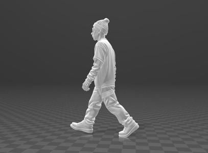 🏙️ Urban Youth Walking Figure - Urban Youth Walking 1/64 Figure