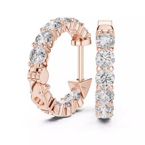 Diamond Hoops Earrings 3dm stl renders animation videos details