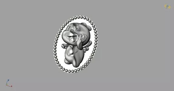 Gold Cartoon  Bead