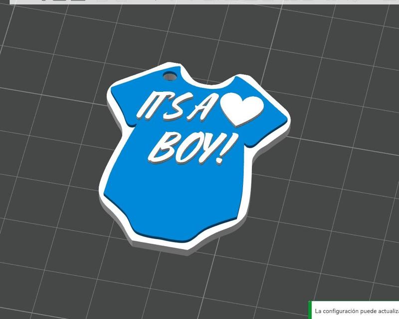 its a boy keychain babyshower