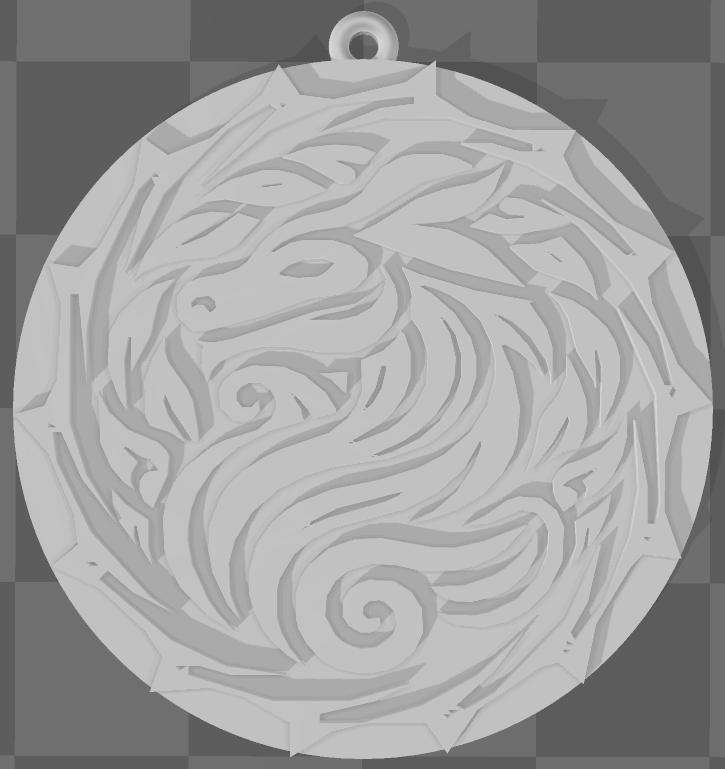 Stylized Dragon Keychain