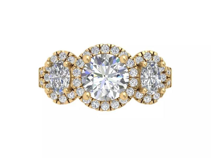 Solitair 3 Stone Ring